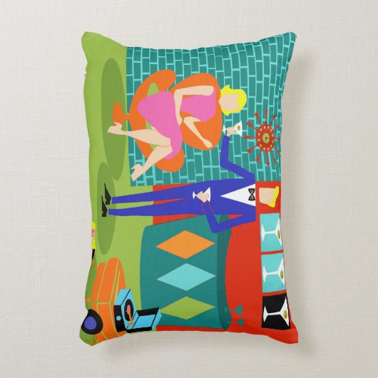 レトロのマルティーニのカップルのアクセントの枕 アクセントクッション (正面(垂直))