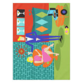 レトロのマルティーニのカップルのテーブルクロス テーブルクロス (正面)