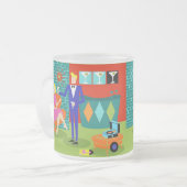 レトロのマルティーニのカップルの曇らされたガラスのマグ フロストグラスマグカップ (正面左)