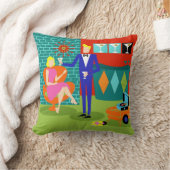 レトロのマルティーニのカップルの装飾用クッション クッション (ブランケット)