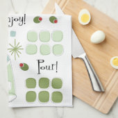 レトロのマルティーニの世紀半ばのモダン キッチンタオル (四つ折り)