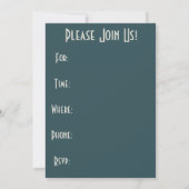 レトロのミシガン湖のビーチのパーティの招待状 招待状 (裏面)