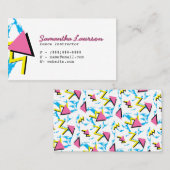 レトロのメンフィス刺激を受けたなパターン名刺 名刺 (正面/裏面)