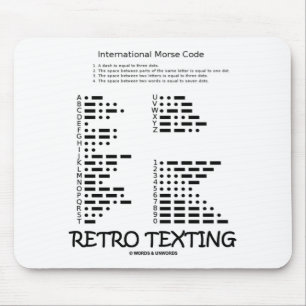 レトロのメールや文字を打つ(Internatonalのモールス符号) マウスパッド