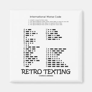 レトロのメールや文字を打つ(Internatonalのモールス符号) マグネット