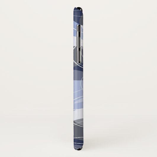 レトロのモダンで細いリング青いパターン芸術の電話箱 Case-Mate iPhoneケース (裏面/左)