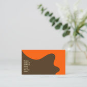 レトロのモダンなビジネスまたはネットワーキングカード 名刺 (スタンド正面)