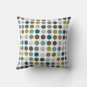 レトロのモダンな水玉模様パターン クッション (裏面)