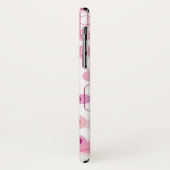 レトロのモダンな紫色のポッドのドット・パターンの芸術の電話箱 Case-Mate iPhoneケース (裏面/左)