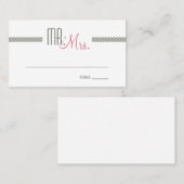 レトロのモダンな結婚式の護衛の座席表 プレイスカード (正面/裏面)