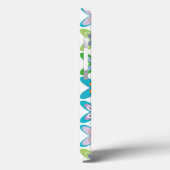 レトロのモダンな芸術ファンキーで青い十字パターン電話箱 Case-Mate iPhoneケース (裏面 / 左)