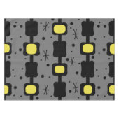 レトロのモダン中央段ボックス黄色 テーブルクロス (正面(横))