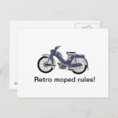 レトロのモペット ポストカード (正面/裏面)