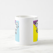 レトロのユニコーン コーヒーマグカップ (中央)