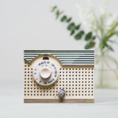 レトロのラジオ ポストカード (スタンド正面)