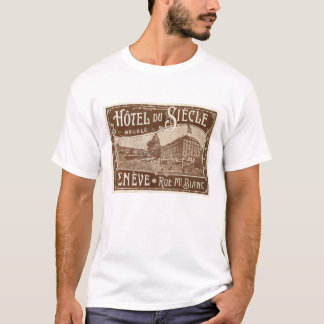 レトロのラベルHotel Du Siecle T-shirt Tシャツ