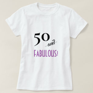 レトロのラベンダー50およびすばらしい! 第50誕生日 Tシャツ