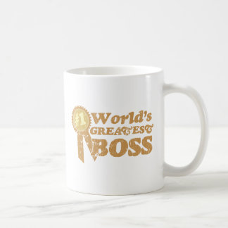レトロのリボンの素晴らしいボスのマグ コーヒーマグカップ