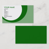 レトロのリングや輪の緑 名刺 (正面/裏面)