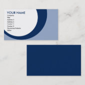 レトロのリングや輪: M: 青 名刺 (正面/裏面)