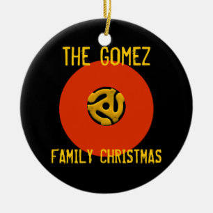 レトロのレコードのクリスマスのオーナメント セラミックオーナメント