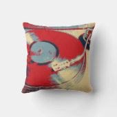 レトロのレコードプレーヤのターンテーブルのクッションの枕 クッション (裏面)