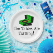 レトロのレコードプレーヤの紙皿 ペーパープレート (パーティー)