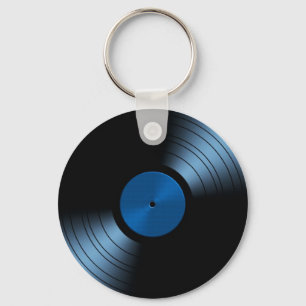 レトロのレコード（ブルーアルバム） キーホルダー
