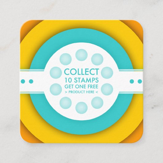 レトロのロイヤリティのスタンプカード ロイヤリティカード (正面)