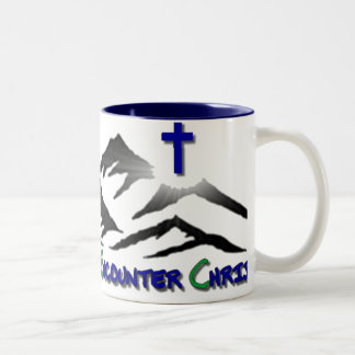 レトロのロゴのコーヒーカップ ツートーンマグカップ