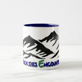 レトロのロゴのコーヒーカップ ツートーンマグカップ (中央)