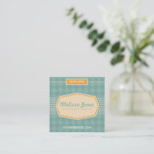 レトロのロゴのスタイルの正方形の形の名刺の水 スクエア名刺 (スタンド正面)