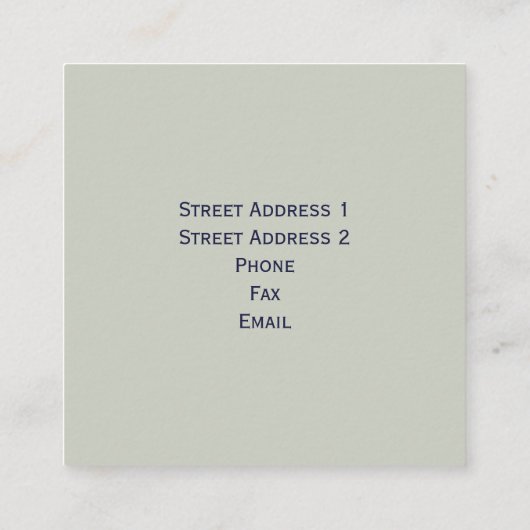 レトロのロゴのスタイルの正方形の形の名刺の灰色 スクエア名刺 (裏面)