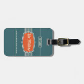 レトロのロゴパーソナライズな家族の荷物のラベル ラゲッジタグ (正面横)