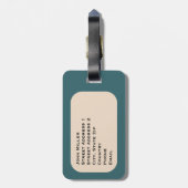 レトロのロゴパーソナライズな家族の荷物のラベル ラゲッジタグ (裏面縦)