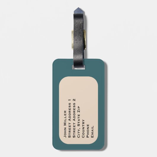 レトロのロゴパーソナライズな家族の荷物のラベル ラゲッジタグ (裏面縦)