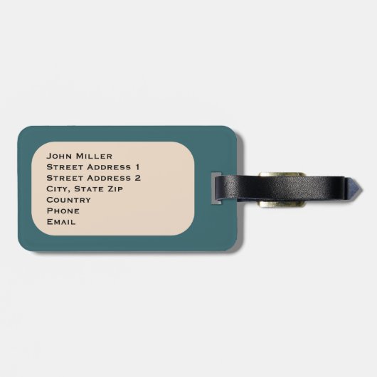 レトロのロゴパーソナライズな家族の荷物のラベル ラゲッジタグ (裏面横)