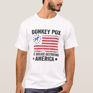 レトロのロバ痘アメリカを破壊する病気 Tシャツ