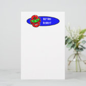 レトロのロボットは言います 便箋 (スタンド正面)