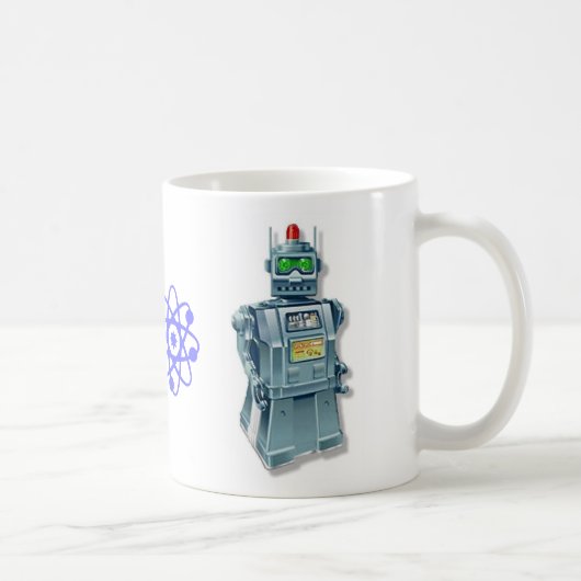 レトロのロボット規則のマグ コーヒーマグカップ (右)
