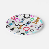 レトロのロボット ペーパープレート (アングル)