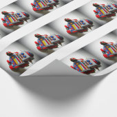 レトロのロボット ラッピングペーパー (角)