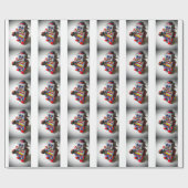 レトロのロボット ラッピングペーパー (フラット)