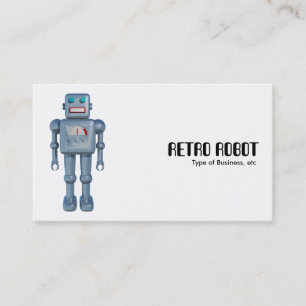 レトロのロボット-白 名刺