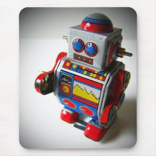 レトロのロボットmousepad マウスパッド (正面)