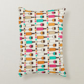 レトロのワイン・ボトルおよびガラス アクセントクッション (正面(垂直))