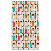 レトロのワイン・ボトルおよびガラス スモールペーパーバッグ (裏面)