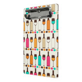 レトロのワイン・ボトルおよびガラス ミニクリップボード (アングル2)