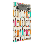 レトロのワイン・ボトルおよびガラス ミニクリップボード (アングル)