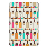 レトロのワイン・ボトルおよびガラス ミニクリップボード (裏面)